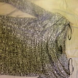 Grey, scoop neck sweater dress